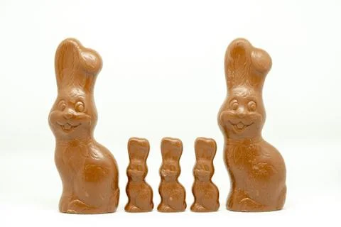 Chocolate Easter bunny Stock Photos