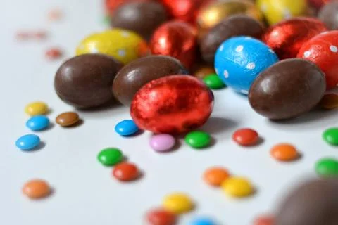 Chocolate Easter candy 库存照片