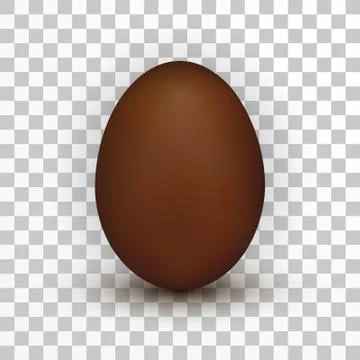 Chocolate Easter Egg. Element of Easter decoration and celebration. Vector il Stock Illustration