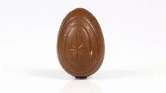 4K Animation of Empty Chocolate Egg Open, Stock Video