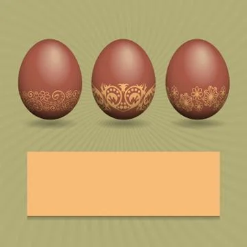 Chocolate easter egg Stock Illustration
