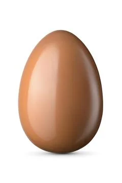 Chocolate Easter egg isolated on white. Stock Photos