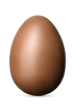 Chocolate Easter egg isolated on white. Stock Photos