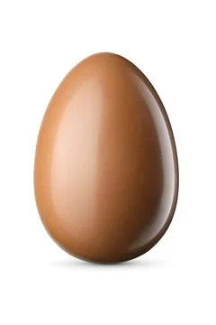 Chocolate Easter egg isolated on white. Stock Photos