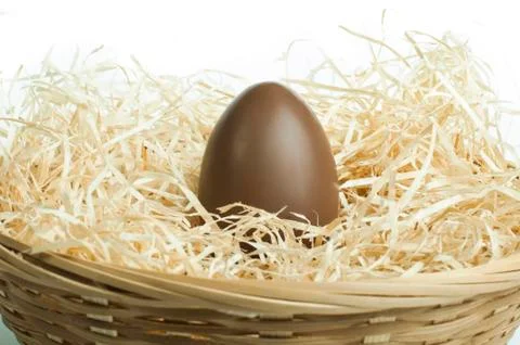 Chocolate easter egg Stock Photos