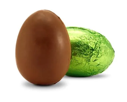 Chocolate easter egg Stock Photos