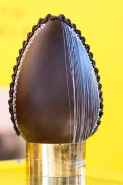Chocolate easter egg Stock Photos