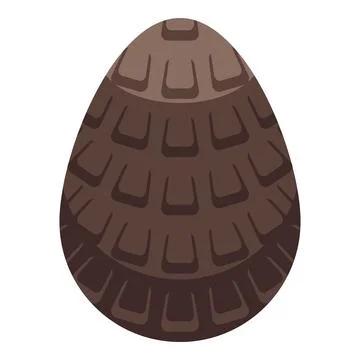 Chocolate easter egg standing with geometric shapes pattern イラスト素材