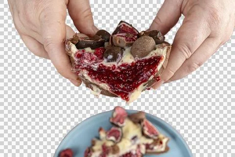 Chocolate Easter egg. Stuffed with white Brazilian truffle and raspberry ja.. Stock Photos