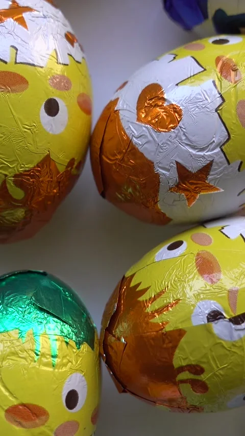 Chocolate Easter Eggs as Background Stock Footage 302259088