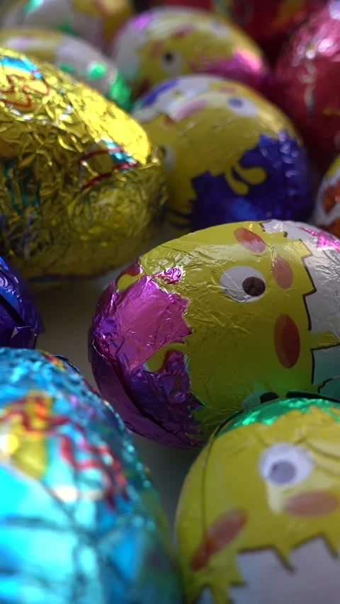 Chocolate Easter Eggs as Background Stock Footage 302259252