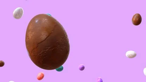 Chocolate Easter Eggs with copyspace Ilustração Stock