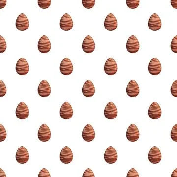 Chocolate easter eggs creating a holiday pattern Illustrazione stock