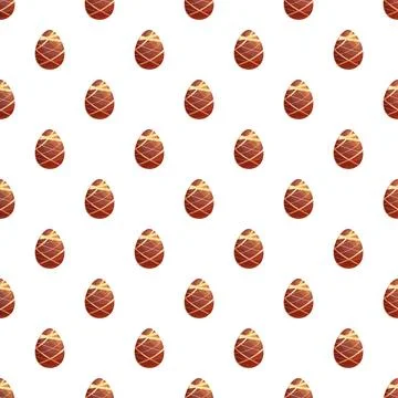 Chocolate easter eggs creating a seamless repeating pattern Stock Illustration