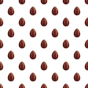 Chocolate easter eggs creating seamless pattern design Stock Illustration