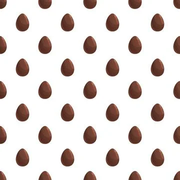 Chocolate easter eggs creating seamless pattern background Illustrazione stock