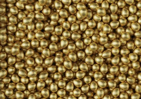 Chocolate easter eggs with gold foil. Wallpaper. backdrop. Stock Photos