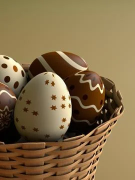 Chocolate easter eggs Stock Illustration