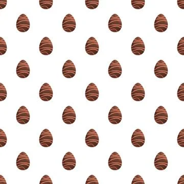 Chocolate easter eggs pattern creating a simple background 스톡 일러스트