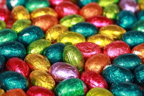 Chocolate easter eggs Stock Photos