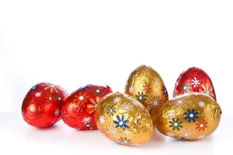 Chocolate easter eggs Stock Photos