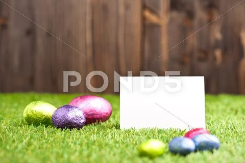 Chocolate easter eggs Stock Photos