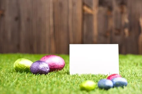 Chocolate easter eggs Stock Photos
