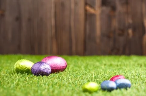 Chocolate easter eggs Stock Photos