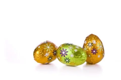 Chocolate easter eggs Stock Photos