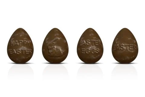 Chocolate Easter eggs Stock Photos
