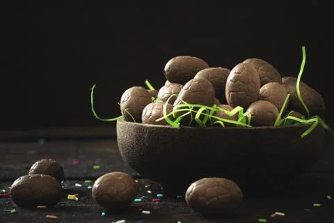 Chocolate easter eggs Stock Photos