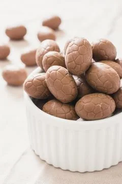 Chocolate easter eggs Stock Photos