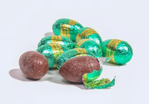 Chocolate easter eggs Stock Photos