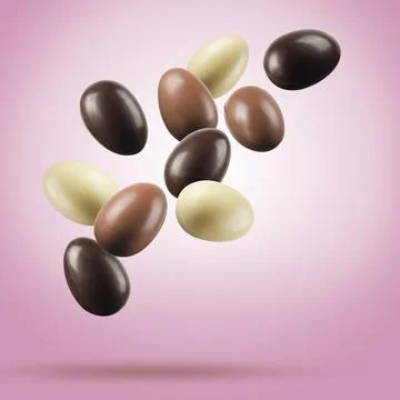 Chocolate easter eggs Stock Photos