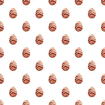 Chocolate easter eggs seamless pattern for sweet designs 스톡 일러스트