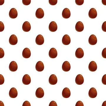 Chocolate easter eggs seamless pattern for holiday design Stock Illustration