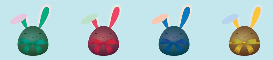 Chocolate easter figures eggs cartoon icon design template Stock Illustration