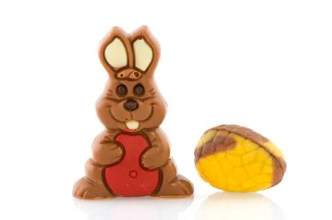 Chocolate easter hare Stock Photos