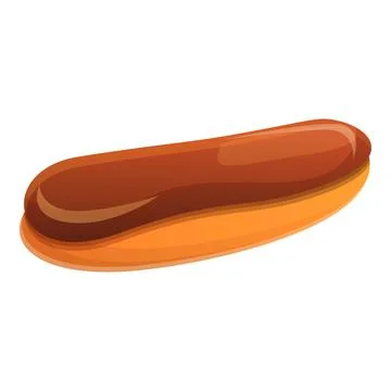 Chocolate eclair icon, cartoon style Ilustração Stock