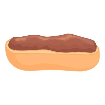 Chocolate eclair icon cartoon vector. Dutch food 스톡 일러스트