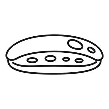 Chocolate eclair icon, outline style Stock-Illustration