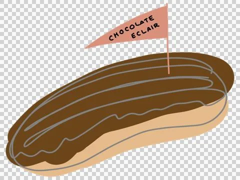 Chocolate eclair Stock Illustration