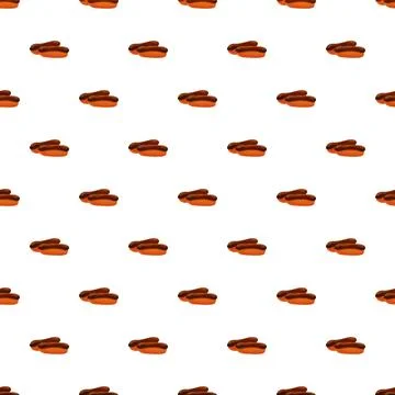 Chocolate eclairs seamless pattern on white background Illustrazione stock