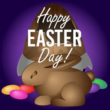 Chocolate egg and sweets for easter celebration Stock Illustration