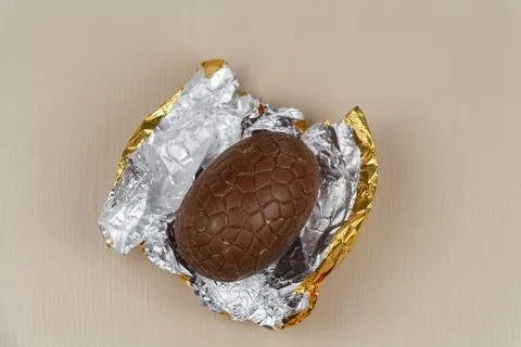 Chocolate egg for easter Stock Photos
