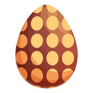 Chocolate egg icon cartoon . Easter candy Stockillustratie