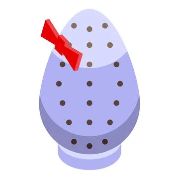 Chocolate egg icon isometric vector. Dark candy Stock Illustration