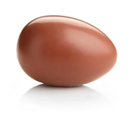 Chocolate egg, isolated Stock Photos