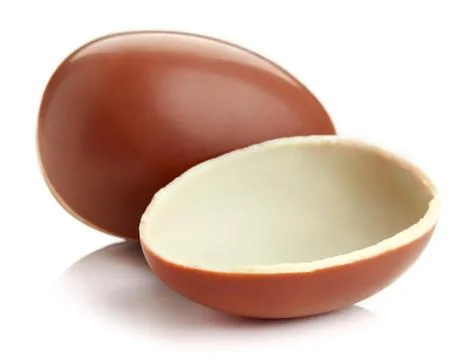 Chocolate egg, isolated Stock Photos