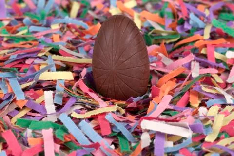 Chocolate egg shape Stock Photos